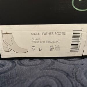 Coach Nala Leather Bootie in Chalk